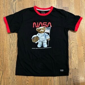 NASA Space Bear Ringer T Shirt